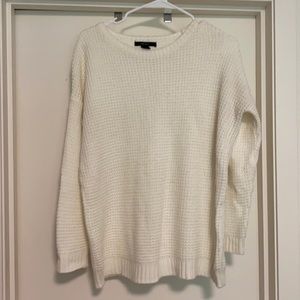 White oversized sweater